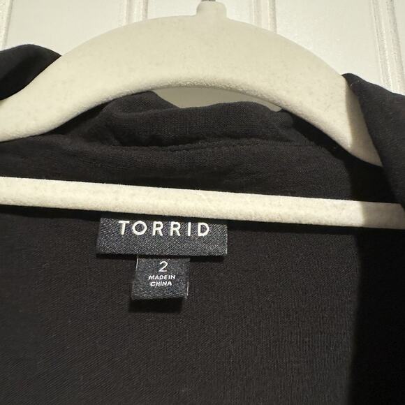 Torrid Black Drop Shoulder Button Front Shirt Plus Size 2X - Picture 5 of 7